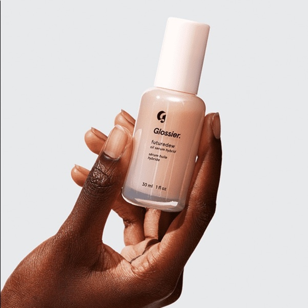 Nearly full bottle of Glossier Futuredew